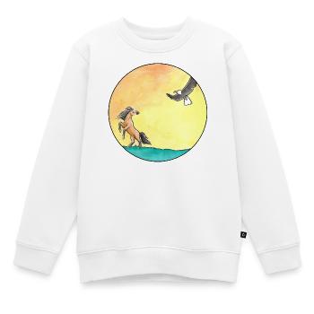 Wildpferdeleben II - Kinder Premium Organic Sweatshirt - Weiß - Vorne - AI Model Kid Male (0cm)