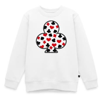 Poker Gambling Casino Card Game Gambling Poker - Kids Premium Organic Sweatshirt - white - Front - AI Model Kid Male (0cm)