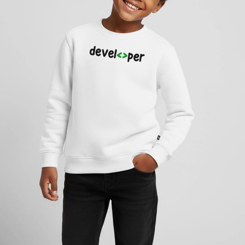 Developer Spruch Coden Softwareentwickler Nerd Kinder Premium Organic Sweatshirt