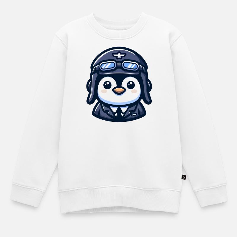 Pilotes de l’Escadrille des glaces - Sweat Premium enfant bio - blanc