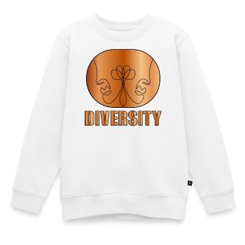STRICHZEICHNUNG GESICHT - VIELFALT DER PAARE - Kinder Premium Organic Sweatshirt - Weiß - Vorne - AI Model Kid Male (0cm)