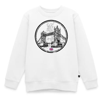 Pont de Londres - Sweat Premium enfant bio - blanc - Devant - AI Model Kid Male (0cm)