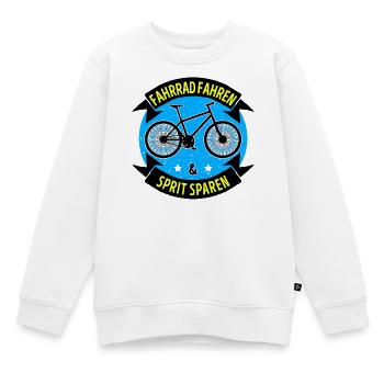 Fahrrad Tanken Statement Elektrische Energie - Kinder Premium Organic Sweatshirt - Weiß - Vorne - AI Model Kid Male (0cm)