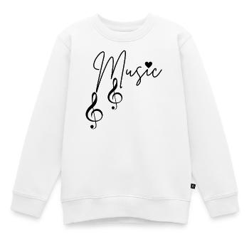 Notes de musique - Sweat Premium enfant bio - blanc - Devant - AI Model Kid Male (0cm)