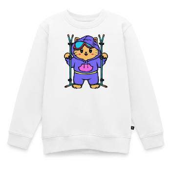 Wintersport Schifahren Winterurlaub Eishockey - Kinder Premium Organic Sweatshirt - Weiß - Vorne - AI Model Kid Male (0cm)