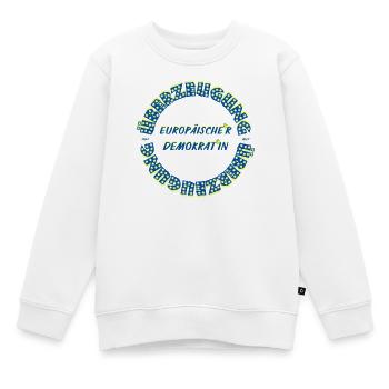 Europäische Demokratin Überzeugung gendergerecht - Kinder Premium Organic Sweatshirt - Weiß - Vorne - AI Model Kid Male (0cm)