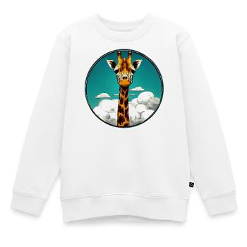 Giraffe - Kinder Premium Organic Sweatshirt - Weiß - Vorne - AI Model Kid Male (0cm)