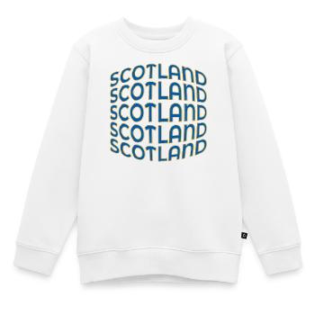 SCHOTTLAND GROSSBRITANNIEN - Kinder Premium Organic Sweatshirt - Weiß - Vorne - AI Model Kid Male (0cm)