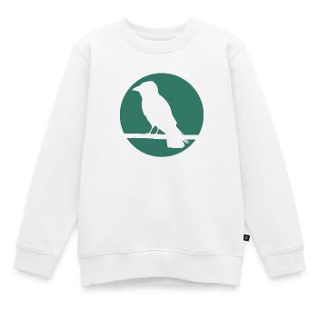 Corbeau sur une branche - Sweat Premium enfant bio - blanc - Devant - AI Model Kid Male (0cm)