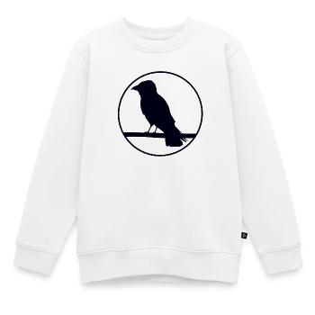 Corbeau sur une branche - Sweat Premium enfant bio - blanc - Devant - AI Model Kid Male (0cm)