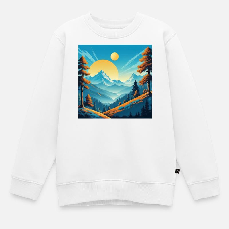 Zwei Sonnen - Kinder Premium Organic Sweatshirt - Weiß