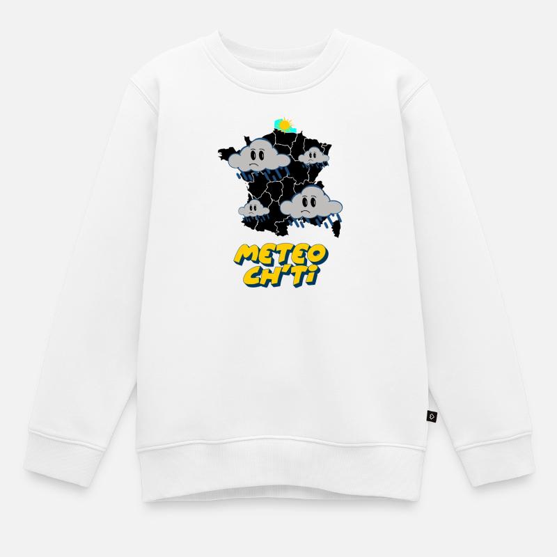 Météo Ch'ti - Sweat Premium enfant bio - blanc