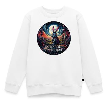 Kaninchen Alice im Wunderland Im Kaninchenbau - Kinder Premium Organic Sweatshirt - Weiß - Vorne - AI Model Kid Male (0cm)