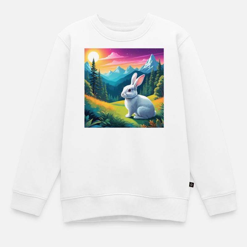 Lapin - Sweat Premium enfant bio - blanc