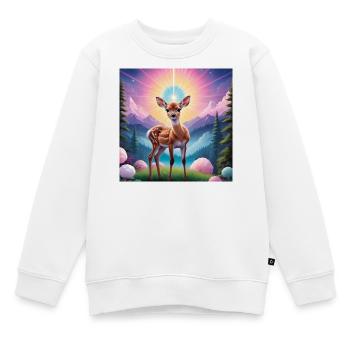 Rehkitz - Kinder Premium Organic Sweatshirt - Weiß - Vorne - AI Model Kid Male (0cm)