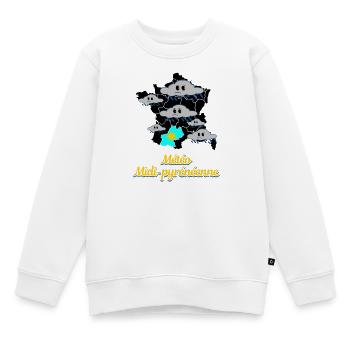 Midi-Pyrenäen Wetter - Kinder Premium Organic Sweatshirt - Weiß - Vorne - AI Model Kid Male (0cm)