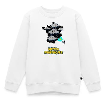 Météo Provençale - Sweat Premium enfant bio - blanc - Devant - AI Model Kid Male (0cm)