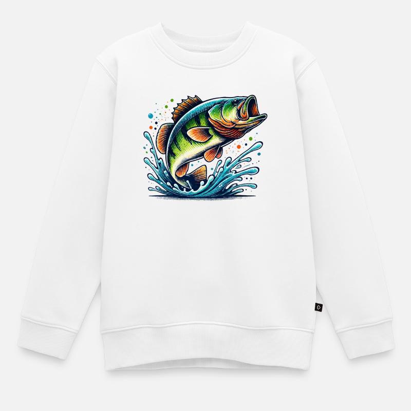Grosse basse - Sweat Premium enfant bio - blanc