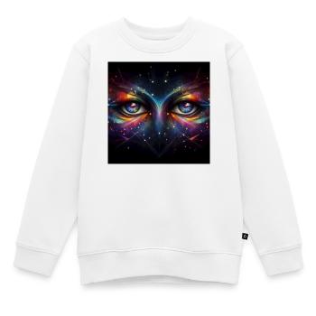 Yeux 3 - Sweat Premium enfant bio - blanc - Devant - AI Model Kid Male (0cm)