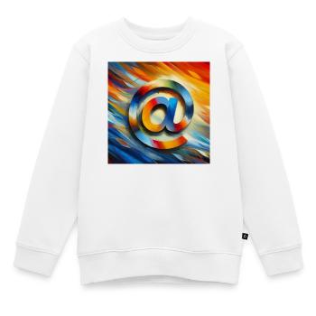 Symbol 5 - Kinder Premium Organic Sweatshirt - Weiß - Vorne - AI Model Kid Male (0cm)