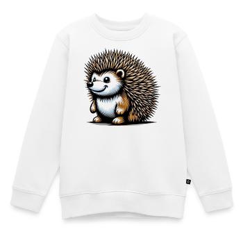 Igel - Kinder Premium Organic Sweatshirt - Weiß - Vorne - AI Model Kid Male (0cm)