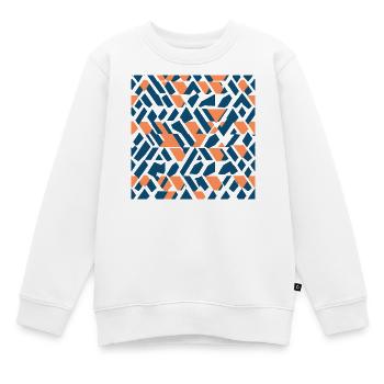 Traummuster 5 Koralle Navy Abstraktes Traummuster - Kinder Premium Organic Sweatshirt - Weiß - Vorne - AI Model Kid Male (0cm)