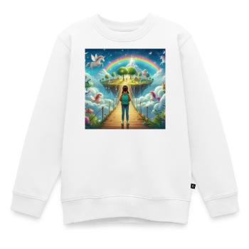 Fantasievolles Einhorn-Wunderland - Kinder Premium Organic Sweatshirt - Weiß - Vorne - AI Model Kid Male (0cm)