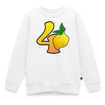 40. Geburtstag - Vierzig - Zitronen - Kinder Premium Organic Sweatshirt - Weiß - Vorne - AI Model Kid Male (0cm)