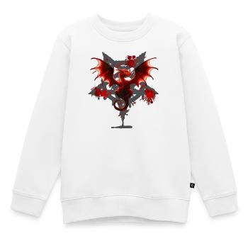 Drachen motive, pentagram muster, Blutflecken - Kinder Premium Organic Sweatshirt - Weiß - Vorne - AI Model Kid Male (0cm)