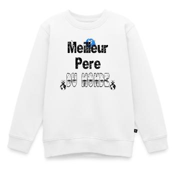 Meilleur Père du Monde - Sweat Premium enfant bio - blanc - Devant - AI Model Kid Male (0cm)
