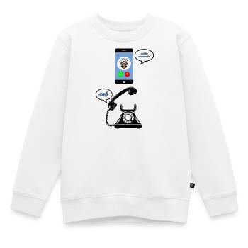 Hallo Oma - Kinder Premium Organic Sweatshirt - Weiß - Vorne - AI Model Kid Male (0cm)
