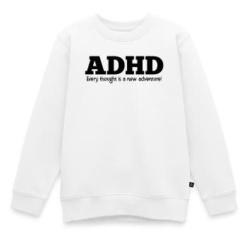 ADHS - Kinder Premium Organic Sweatshirt - Weiß - Vorne - AI Model Kid Male (0cm)