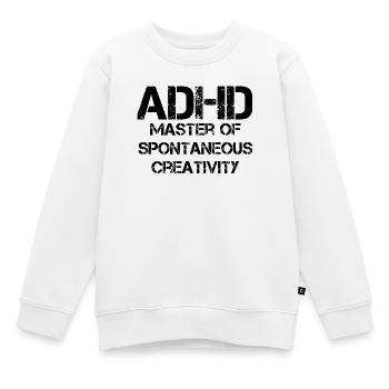 ADHS - Kinder Premium Organic Sweatshirt - Weiß - Vorne - AI Model Kid Male (0cm)