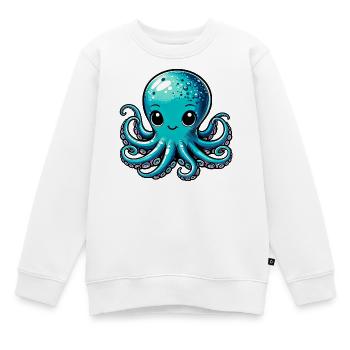 Krake - Kinder Premium Organic Sweatshirt - Weiß - Vorne - AI Model Kid Male (0cm)