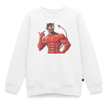 Teuflisch gut aussehen - Kinder Premium Organic Sweatshirt - Weiß - Vorne - AI Model Kid Male (0cm)