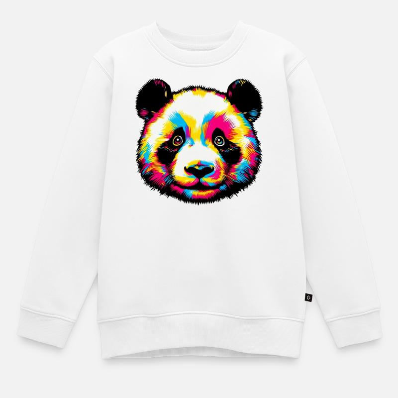 Panda - Kinder Premium Organic Sweatshirt - Weiß
