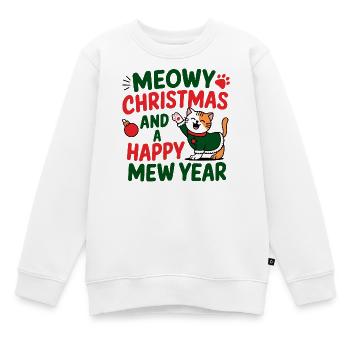 Festliches Katzenjahres-Design - Kinder Premium Organic Sweatshirt - Weiß - Vorne - AI Model Kid Male (0cm)