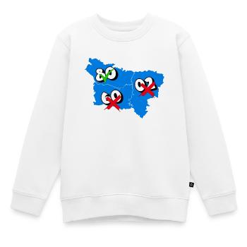 Region Picardie - Kinder Premium Organic Sweatshirt - Weiß - Vorne - AI Model Kid Male (0cm)