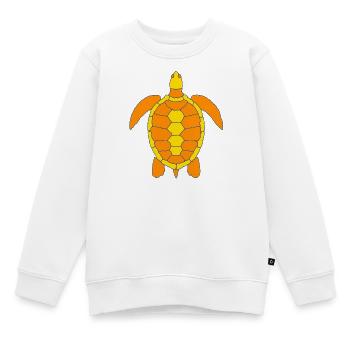 SCHILDKRÖTE - Kinder Premium Organic Sweatshirt - Weiß - Vorne - AI Model Kid Male (0cm)