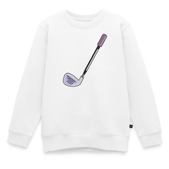 CLUBS DE GOLF JOUER AU GOLF - Sweat Premium enfant bio - blanc - Devant - AI Model Kid Male (0cm)