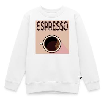 Espresso Café - Kinder Premium Organic Sweatshirt - Weiß - Vorne - AI Model Kid Male (0cm)