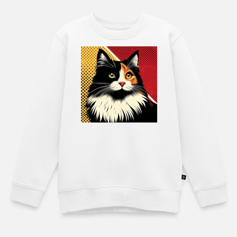 Catégorie 1 2 - Sweat Premium enfant bio - blanc