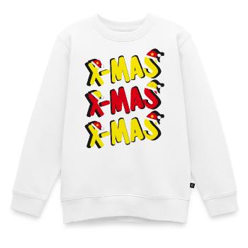 Weihnachtsmützen mit Xmas, ein toller Hingucker. - Kinder Premium Organic Sweatshirt - Weiß - Vorne - AI Model Kid Male (0cm)