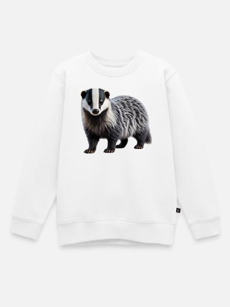Dachs - Kinder Premium Organic Sweatshirt - Weiß