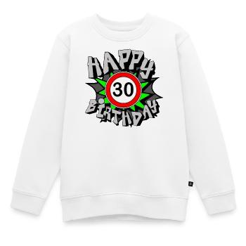 30. Geburtstag , Airbrush Happy 30 (25) - Kinder Premium Organic Sweatshirt - Weiß - Vorne - AI Model Kid Male (0cm)