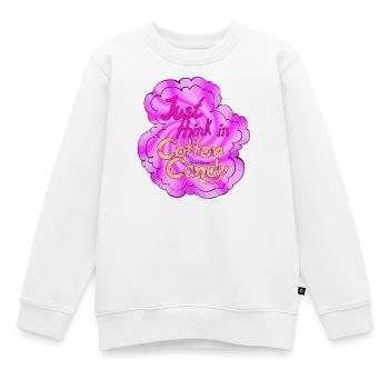 Cotton Candy Thinking swirl - Kinder Premium Organic Sweatshirt - Weiß - Vorne - AI Model Kid Male (0cm)