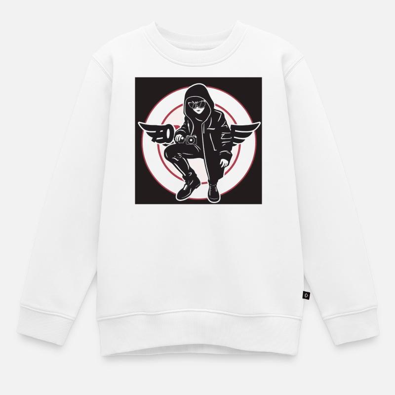 Cam guy - Sweat Premium enfant bio - blanc