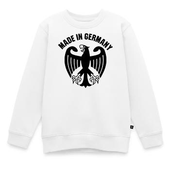 Made in Germany - Kinder Premium Organic Sweatshirt - Weiß - Vorne - AI Model Kid Male (0cm)