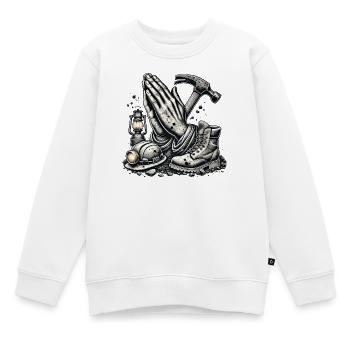Bergbau – Tradition & Härte - Kinder Premium Organic Sweatshirt - Weiß - Vorne - AI Model Kid Male (0cm)