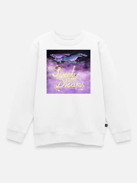 Sweet Dreams Space-Whale - Kinder Premium Organic Sweatshirt - Weiß